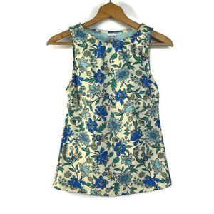 Lands' End Womens Blue Tank Top Swimwear Floral Sleeveless with Padding 4